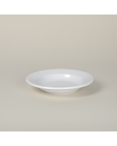Plato hondo vajilla colección High White Básico de Eurodra en Valladolid