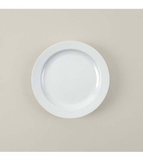 Plato llano vajilla colección High White Francés de Eurodra en Valladolid