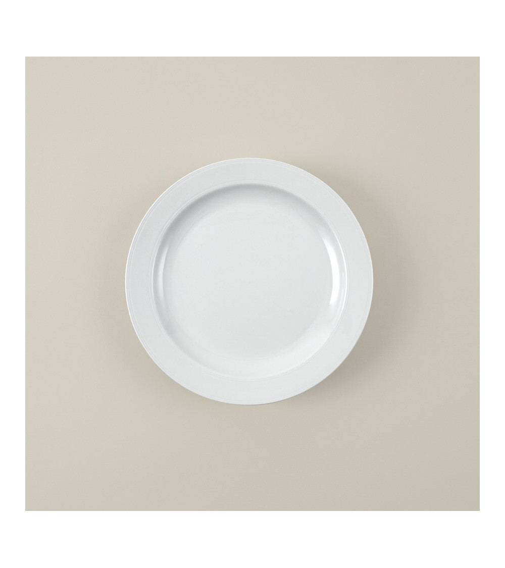 Plato llano vajilla colección High White Francés de Eurodra en Valladolid
