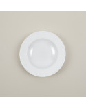 Plato hondo vajilla colección High White Singapur de Eurodra en Valladolid