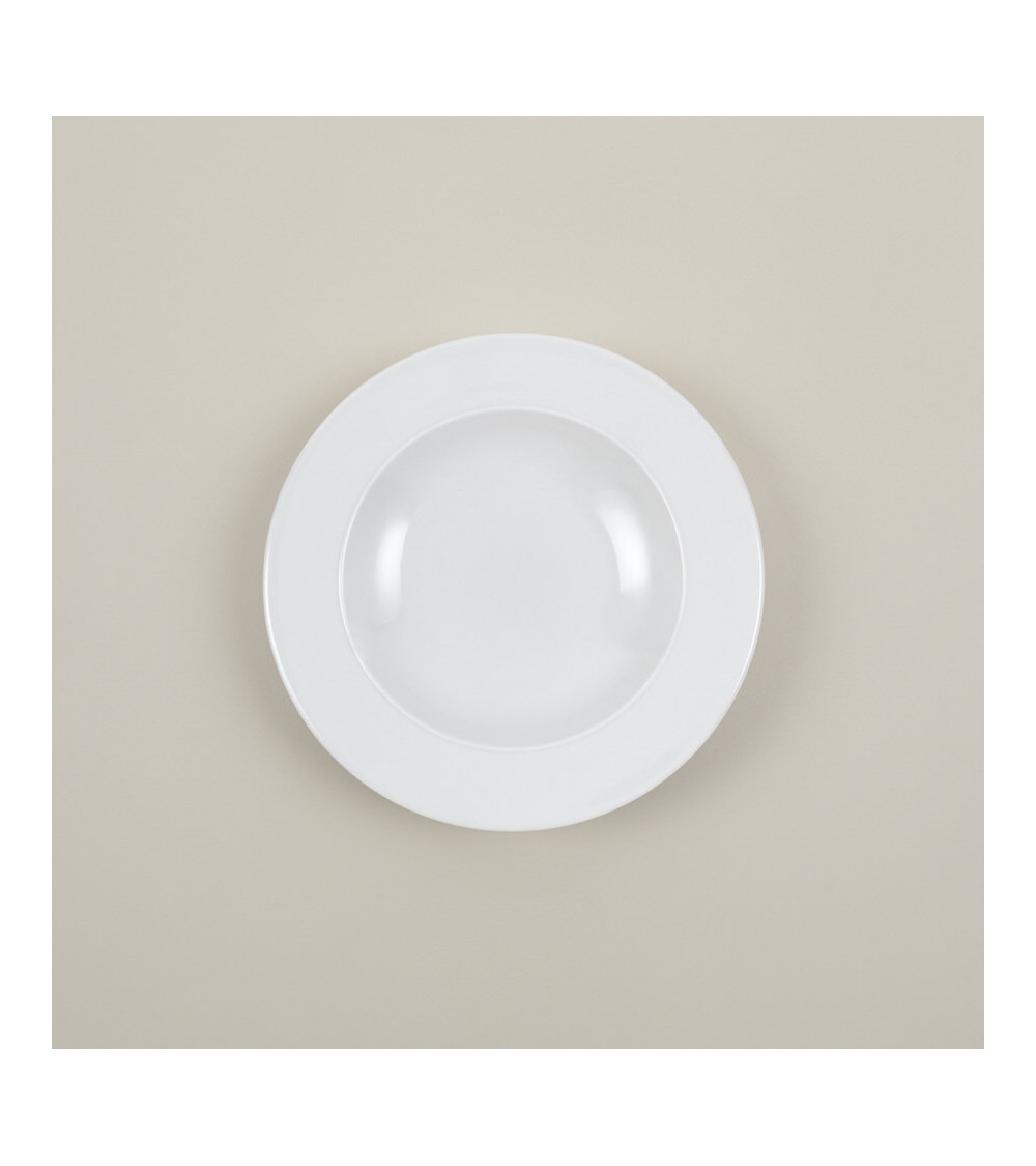 Plato hondo vajilla colección High White Singapur de Eurodra en Valladolid