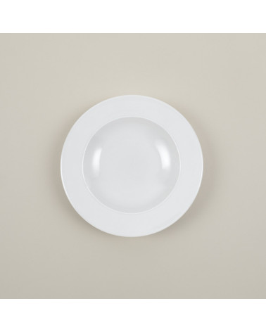 Plato hondo vajilla colección High White Singapur de Eurodra en Valladolid
