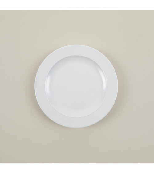 Plato llano vajilla colección High White Singapur de Eurodra en Valladolid