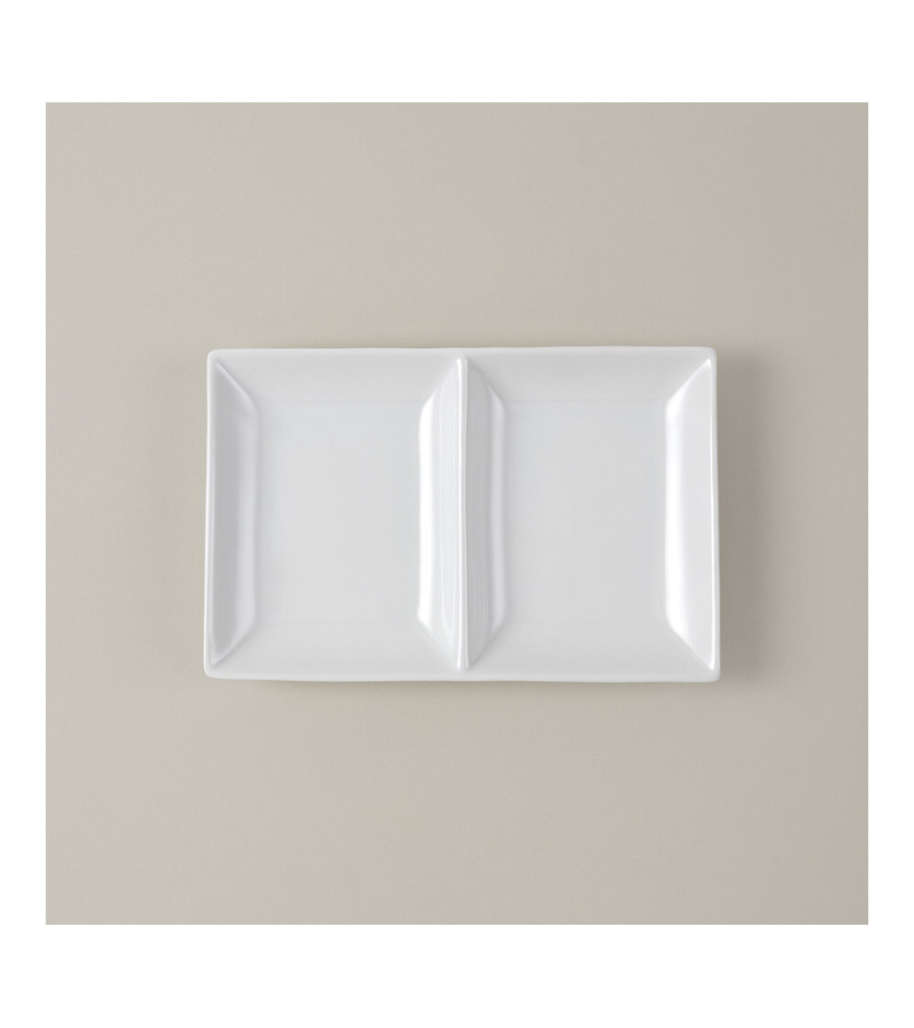 Fuente X2 vajilla colección High White Rectangles de Eurodra en Valladolid