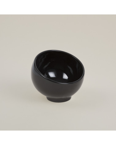 Bol negro brillo vajilla colección High White Buffet de Eurodra en Valladolid