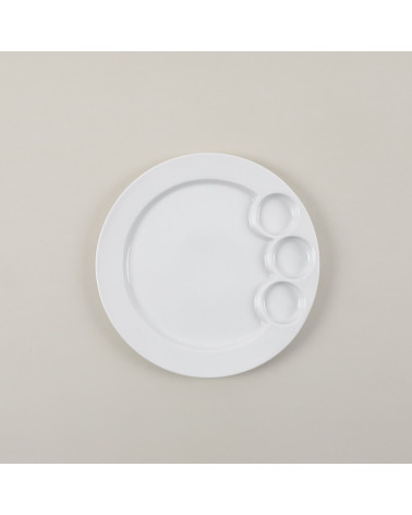 Plato fiesta vajilla colección High White Complementos de Eurodra en Valladolid