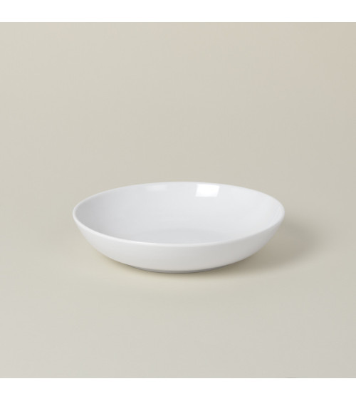 Plato hondo vajilla colección High White Complementos de Eurodra en Valladolid