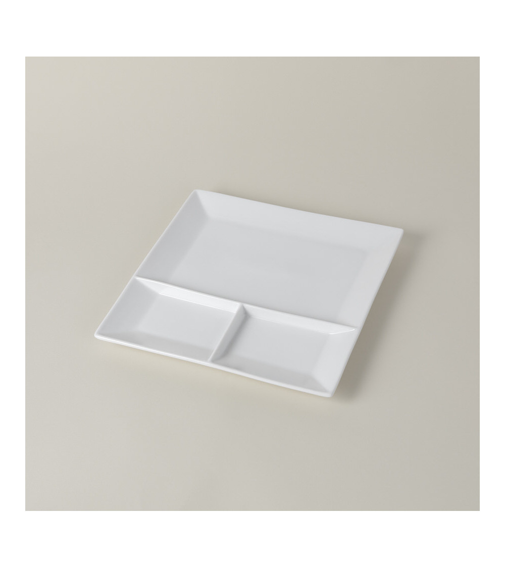 Plato X3 vajilla colección High White Complementos de Eurodra en Valladolid