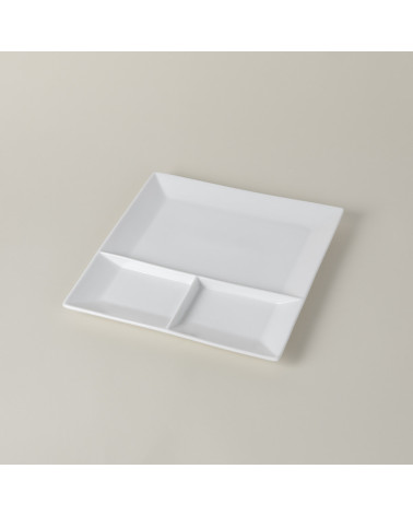 Plato X3 vajilla colección High White Complementos de Eurodra en Valladolid