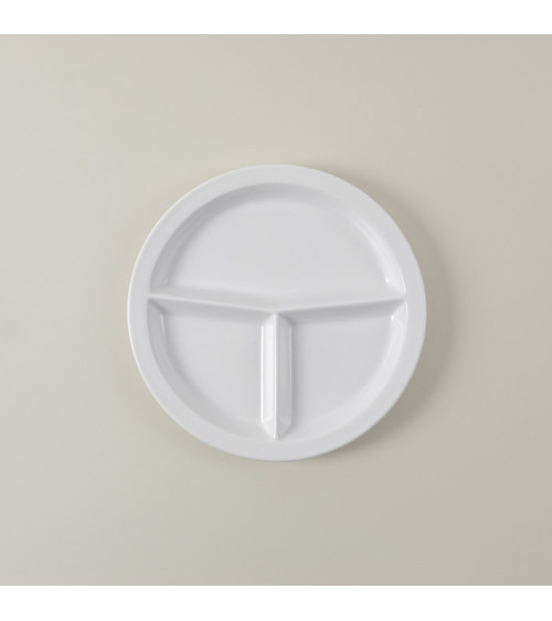 Plato X3 vajilla colección High White Complementos Hospital de Eurodra en Valladolid